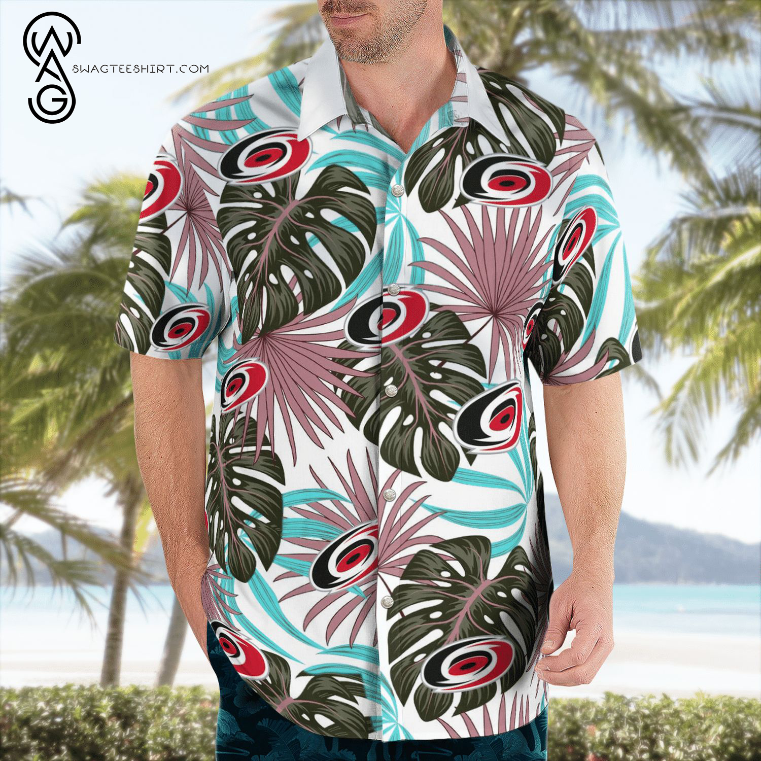 For Summer Chicago Blackhawks Hockey Hawaiian Shirts And Beach Shorts