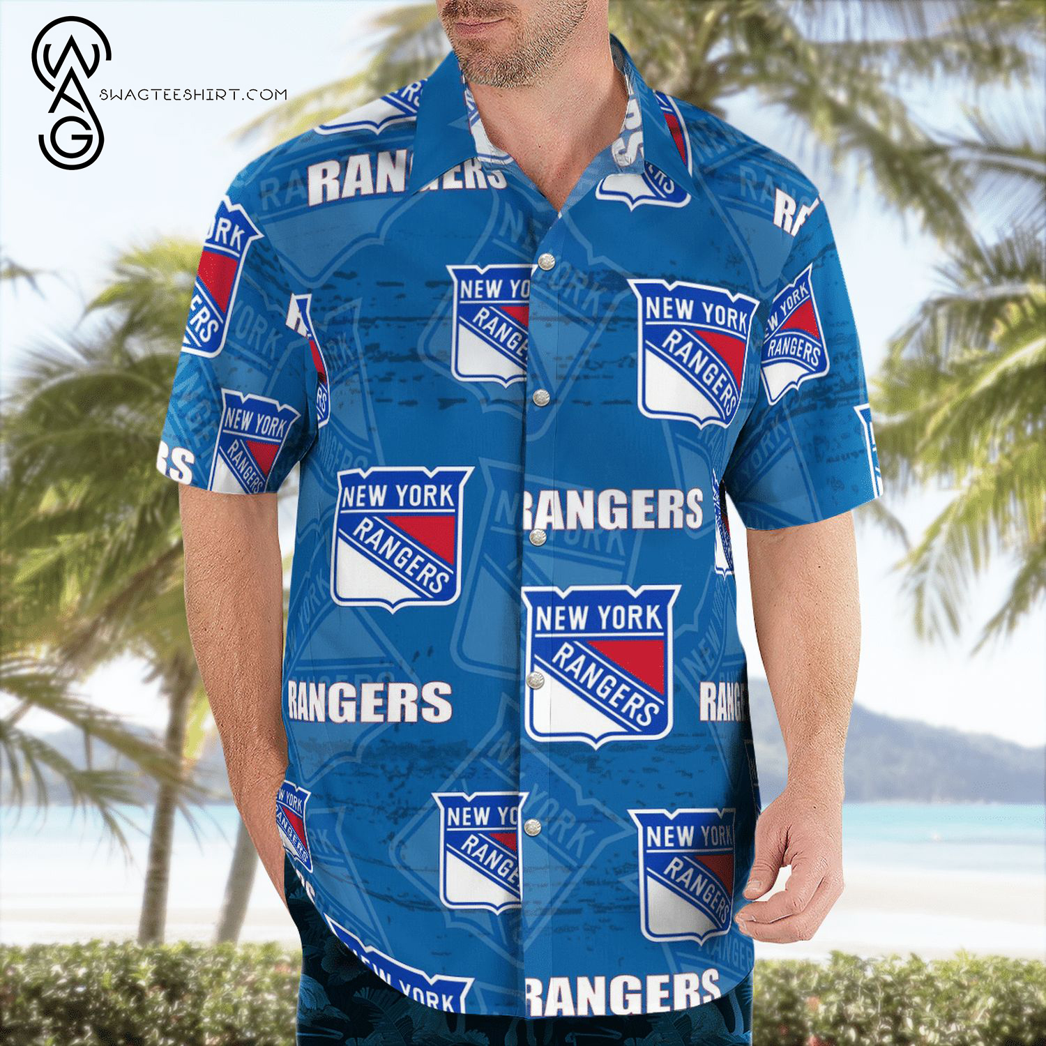 For Summer New York Rangers Hawaiian Shirts And Beach Shorts