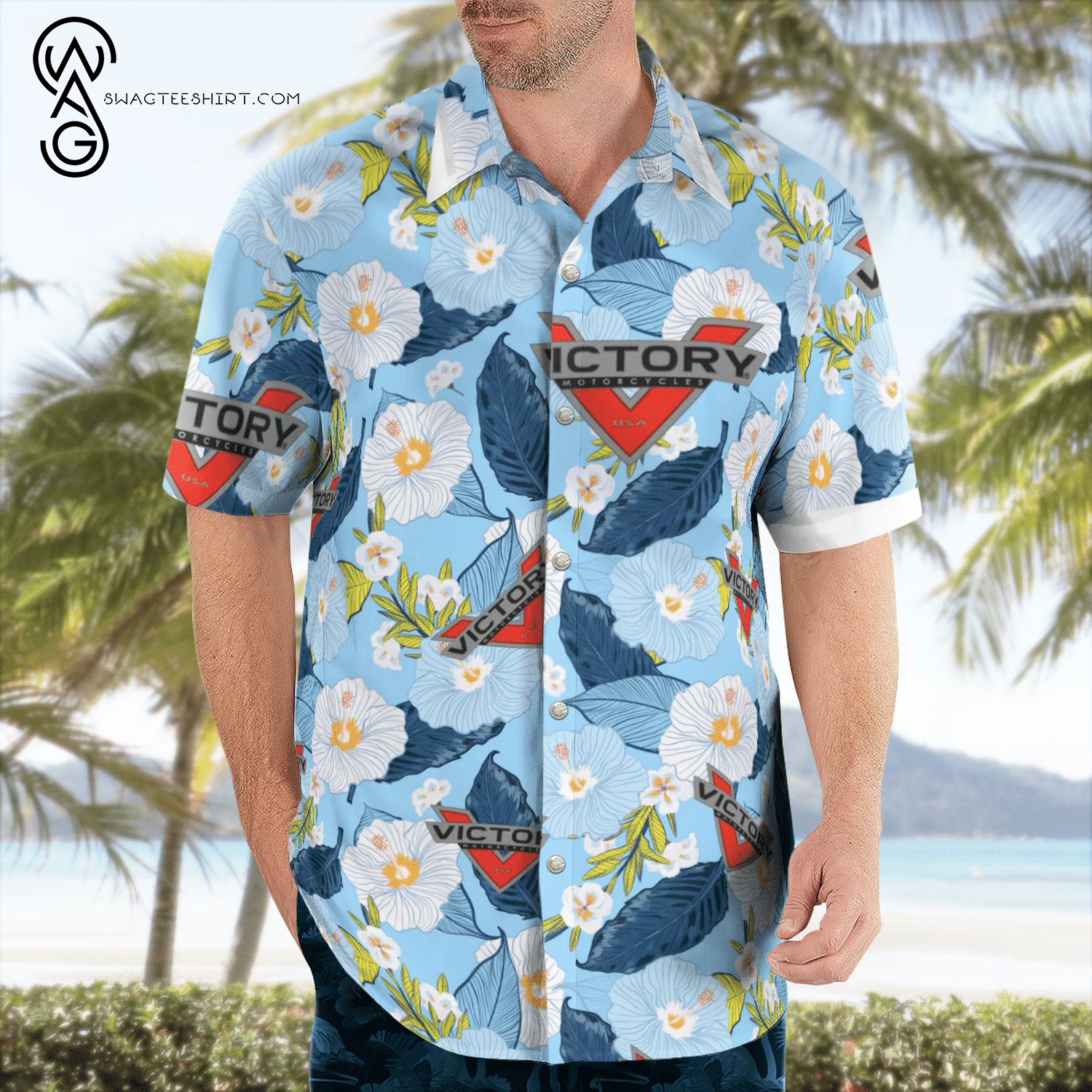 For Summer Volkswagen Logo Hawaiian Shirts And Beach Shorts