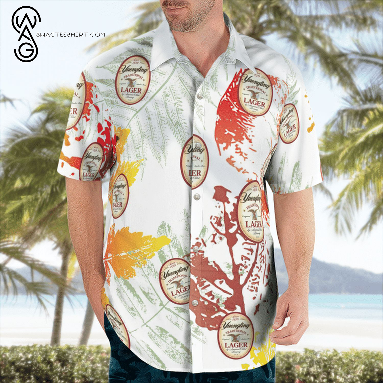 For Summer Yuengling Lager Beer Hawaiian Shirts And Beach Shorts