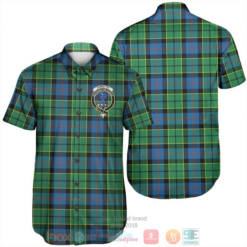 Forrester Tartan Crest Hawaiian Shirt