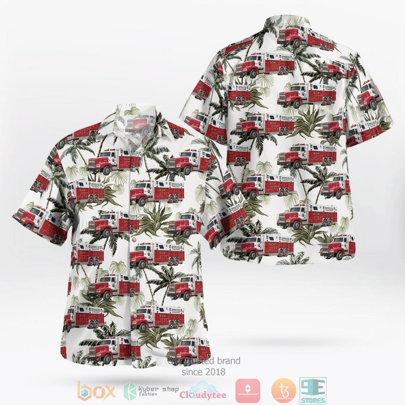 Fort Lee New Jersey Fort Lee Fire Department Hawaiian Shirt