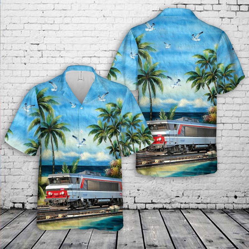 France SNCF Class X 73900 Diesel Multiple Unit Train Hawaiian Shirt