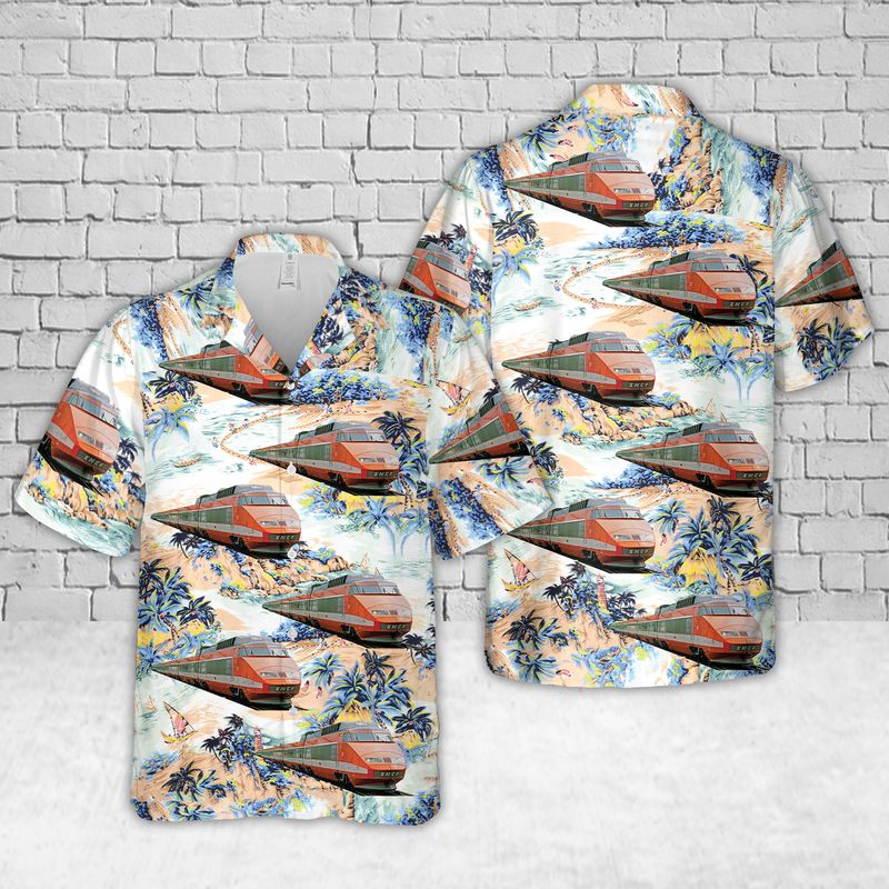 France SNCF TGV Atlantique TGV-A High-speed Trains Hawaiian Shirt