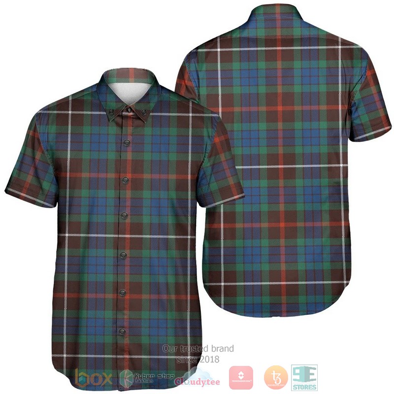 Fraser Weathered Tartan Crest Hawaiian Shirt