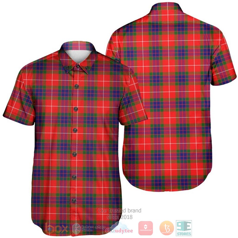 Fraser Hunting Modern Tartan Crest Hawaiian Shirt