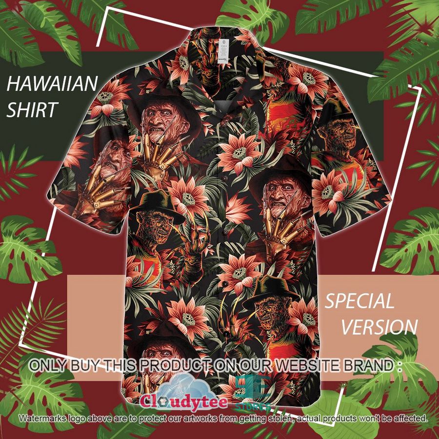 Freddy Krueger Flowers Hawaiian Shirt