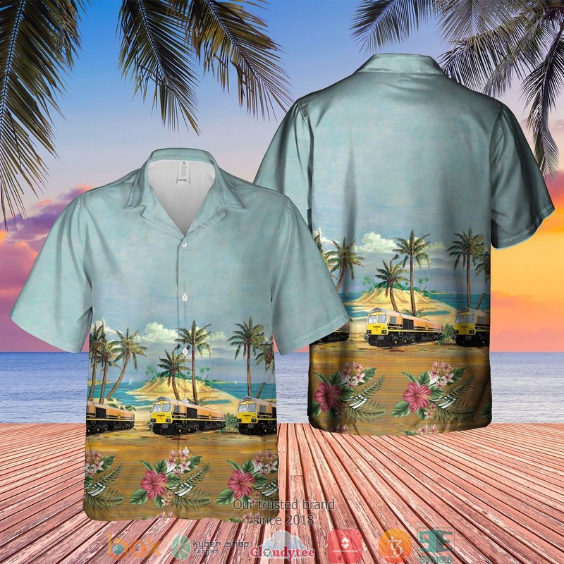 Freightliner Class 59 Locomotive Train Hawaiian Shirt