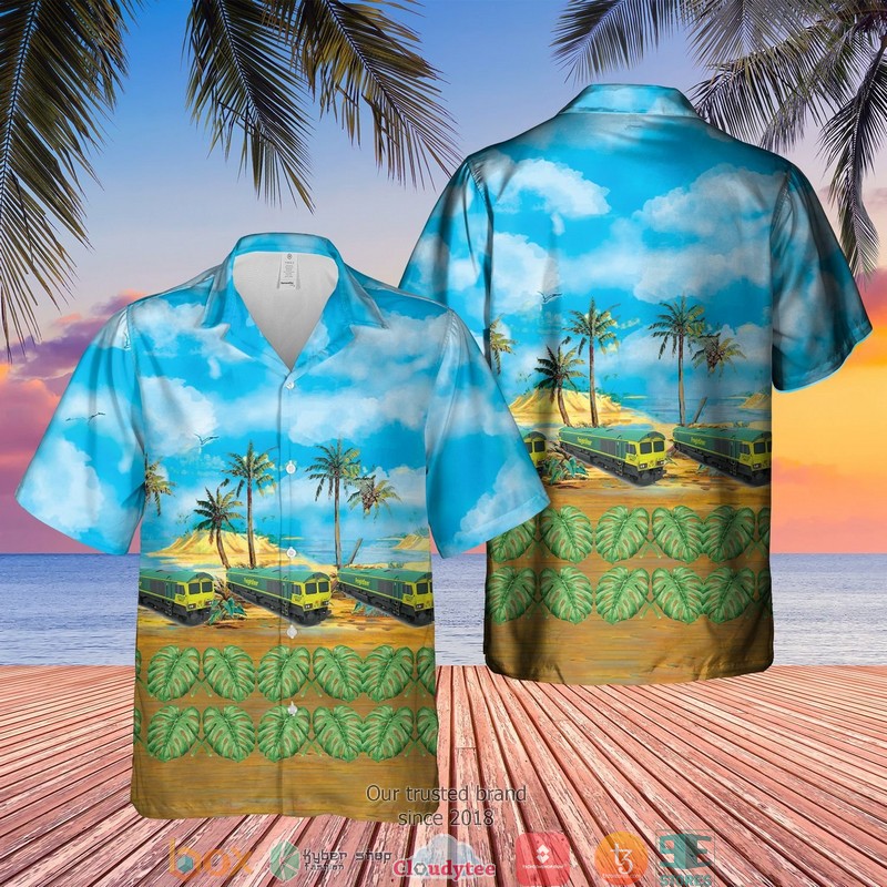 Freightliner Class 86 Locomotive Train Short Sleeve Hawaiian Shirt