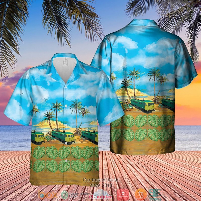 Freightliner Class 90 Locomotive Train Hawaiian Shirt