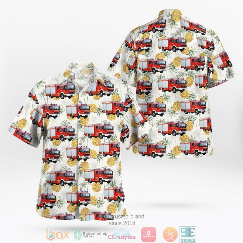 Freightliner Class 66 Locomotive Train Short Sleeve Hawaiian Shirt