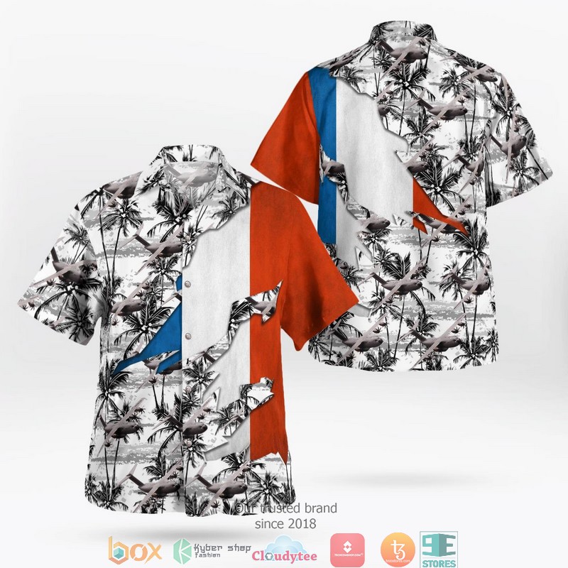 French Air and Space Force Rafale C Hawaiian Shirt