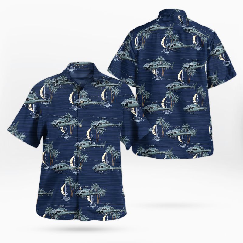 French Army Aerospatiale AS 555AN Fennec Hawaiian Shirt