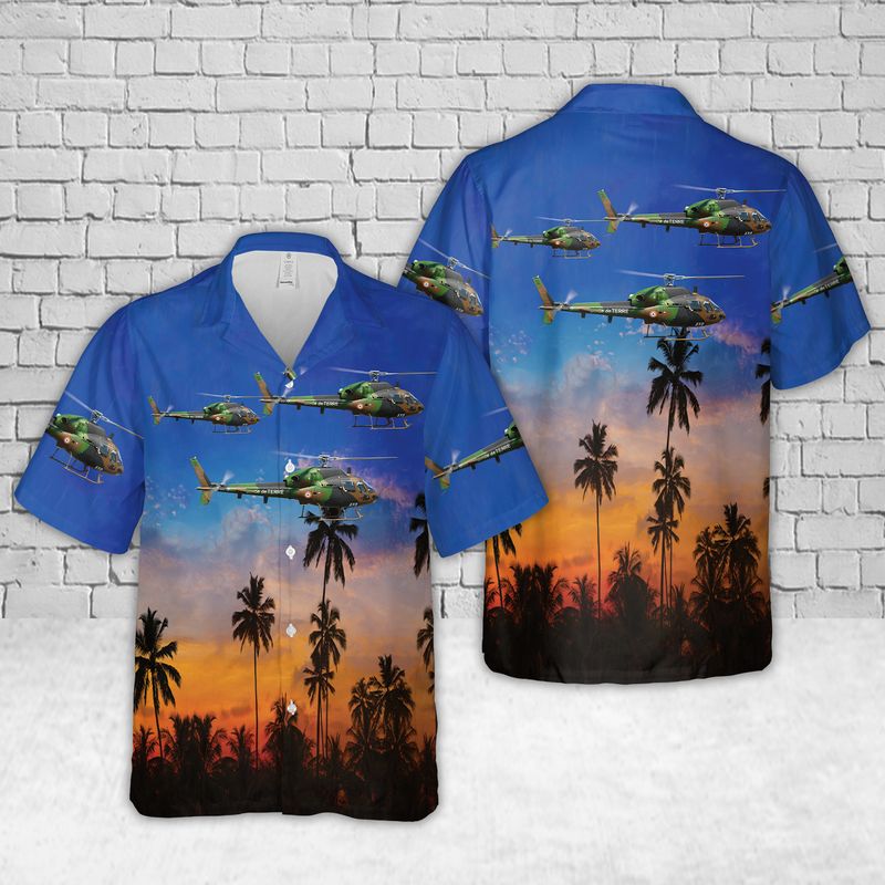 French Air and Space Force Eurocopter AS555 Fennec Hawaiian Shirt