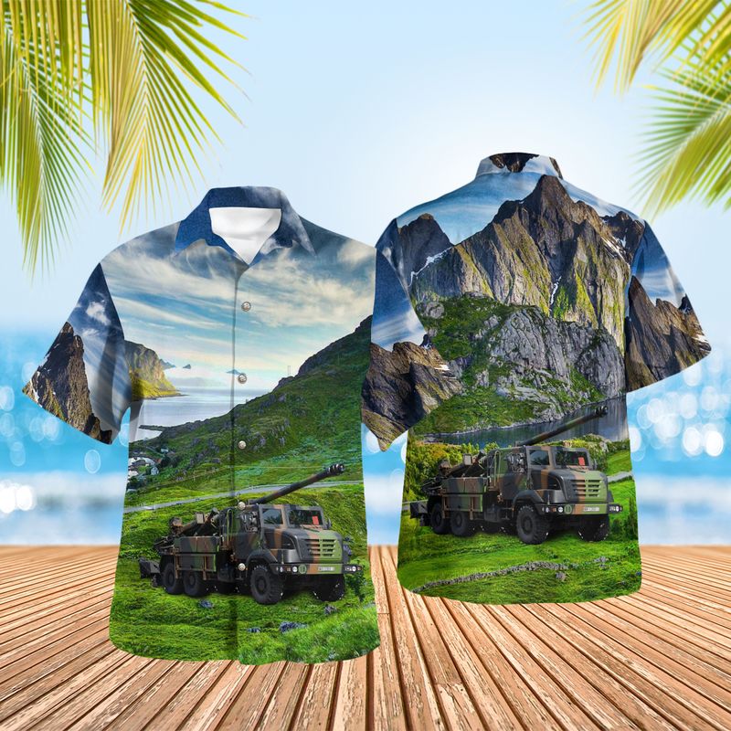 French Army AMX-56 Nexter Leclerc Main Battle Tank Hawaiian Shirt