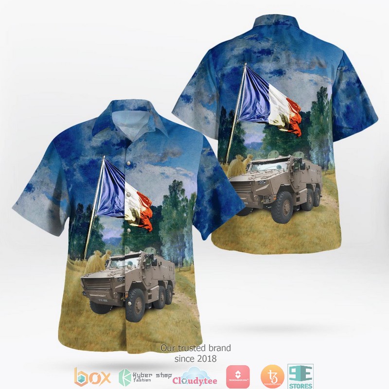 French Bulldog dog American Flag Hawaiian Shirt