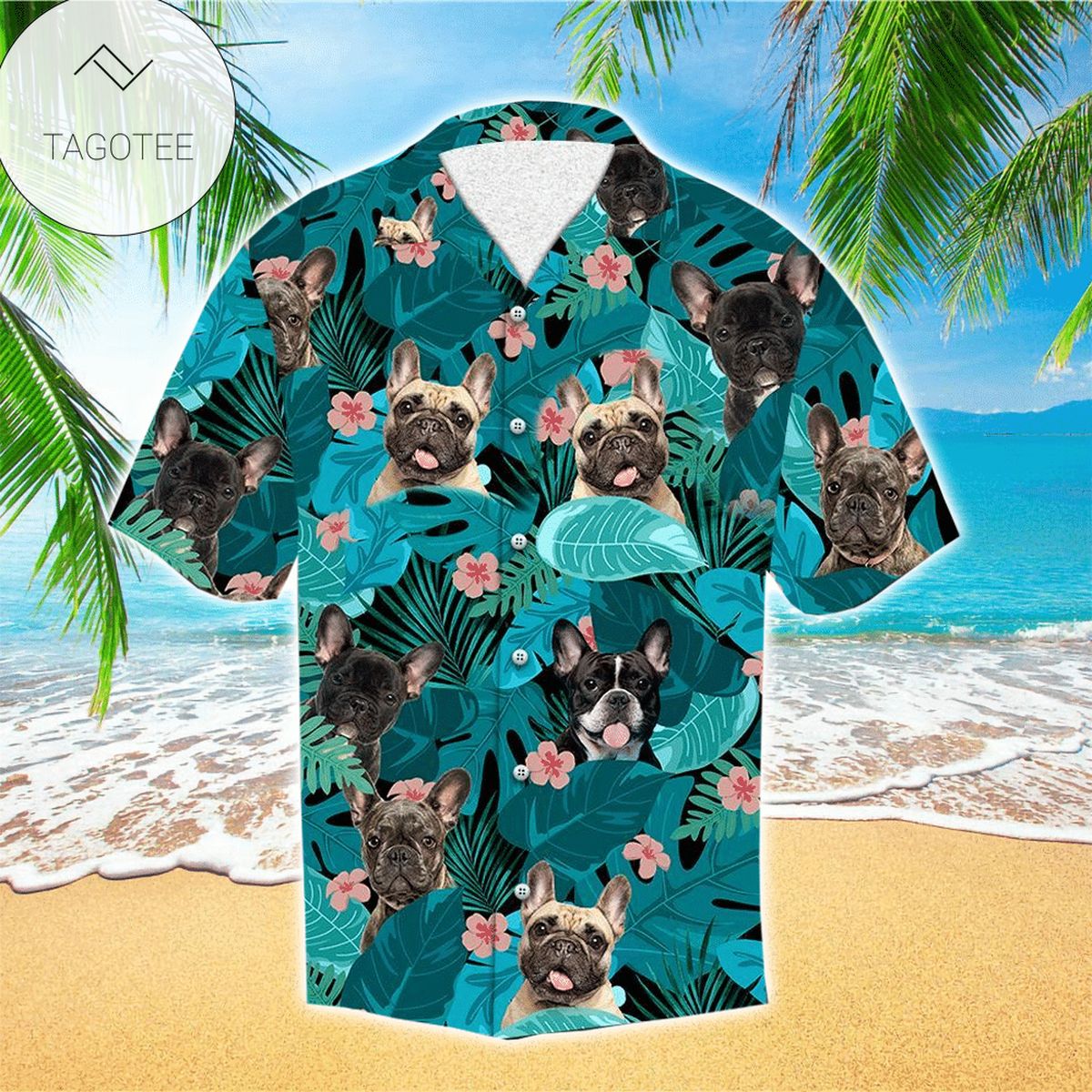 French Bulldog Lover And Orange All Over Printed Hawaiian Shirt