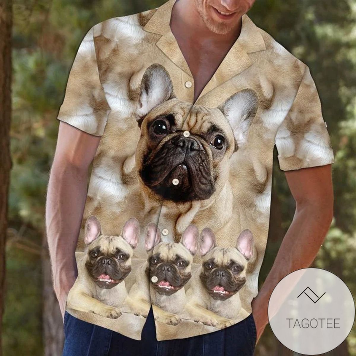 French Bulldog Frenchie Hawaiian Shirt