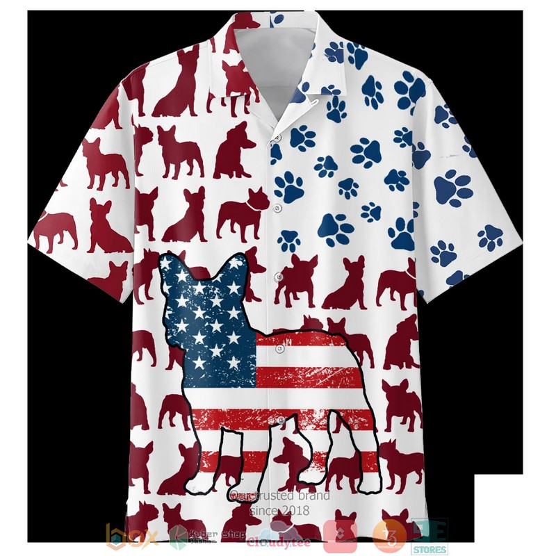 French Bulldog Beach Funny Hawaiian Shirt