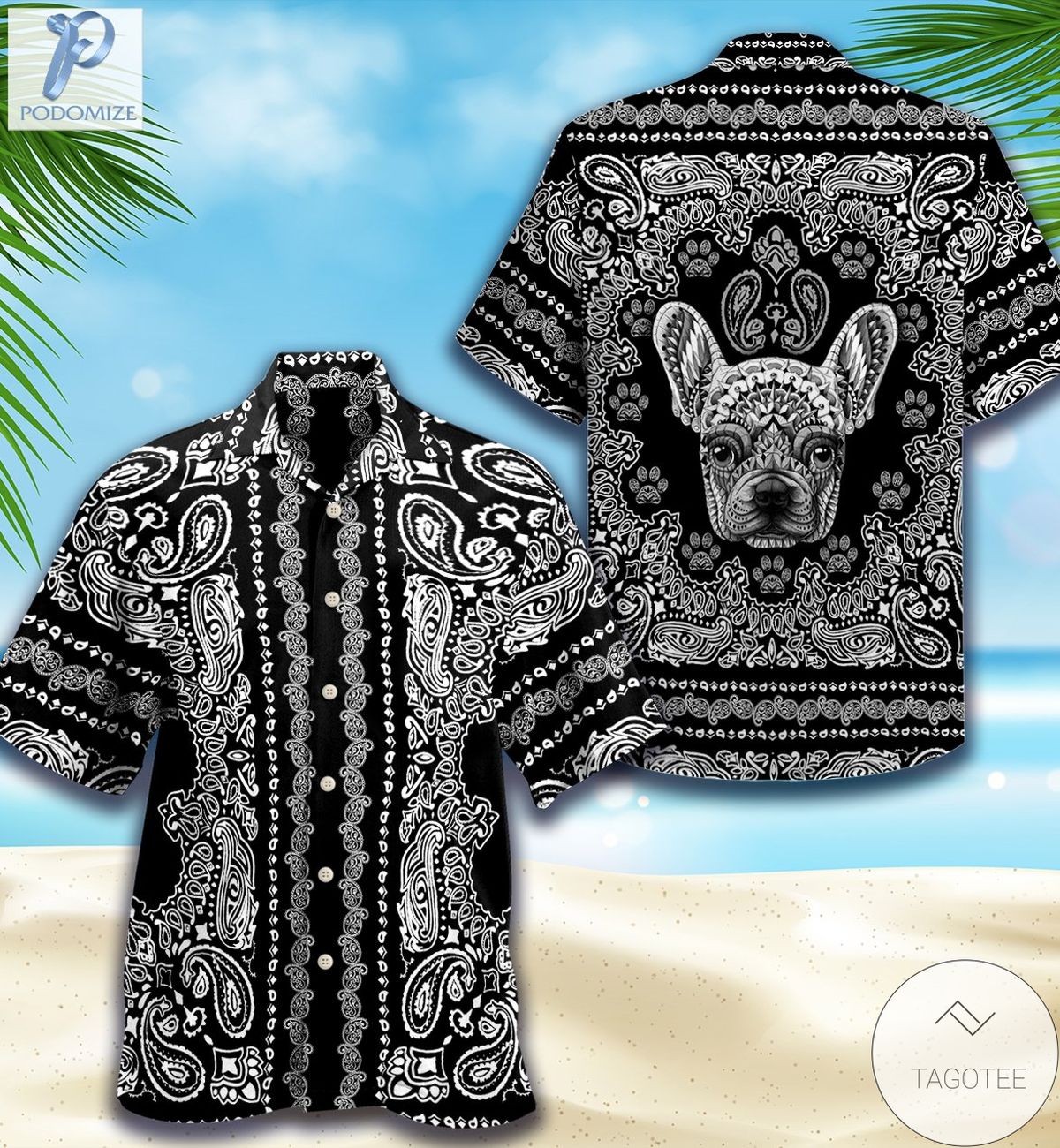 French Bulldog Native American All Over Printed Hawaiian Shirt