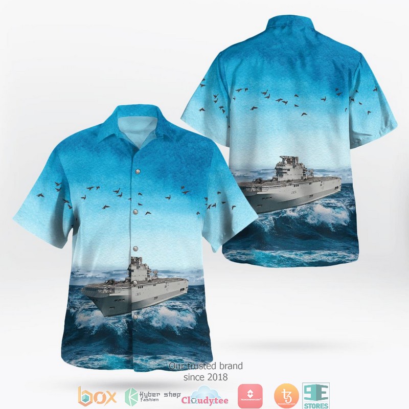 French Navy Forbin D620 3D Hawaii Shirt