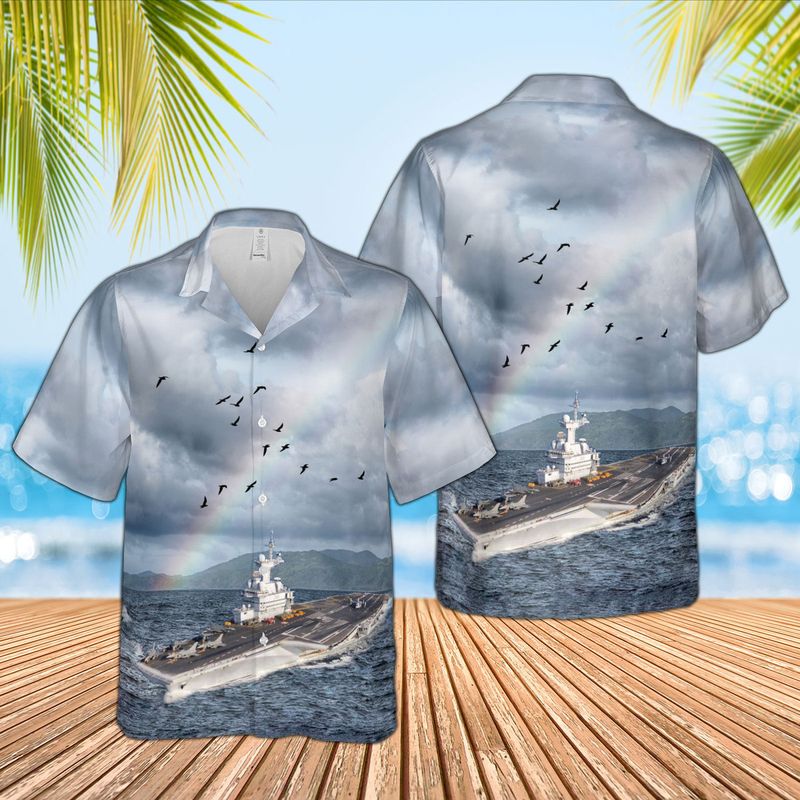 French Navy Forbin D620 Hawaiian Shirt