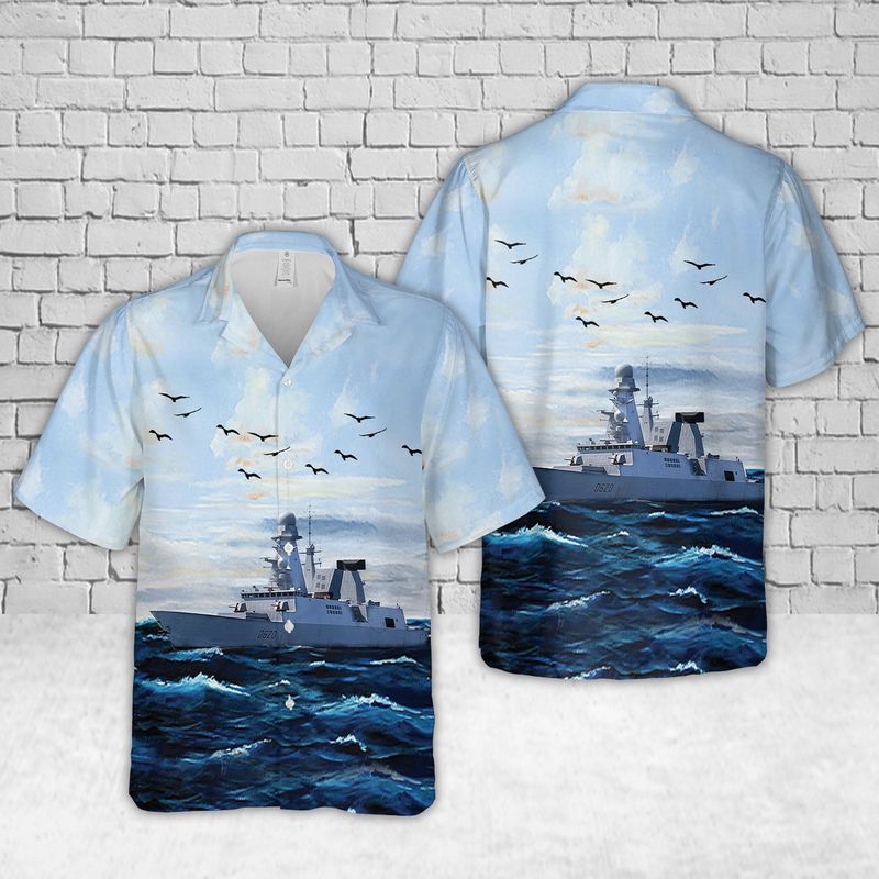 French Navy French Frigate Aquitaine D650 Hawaiian Shirt