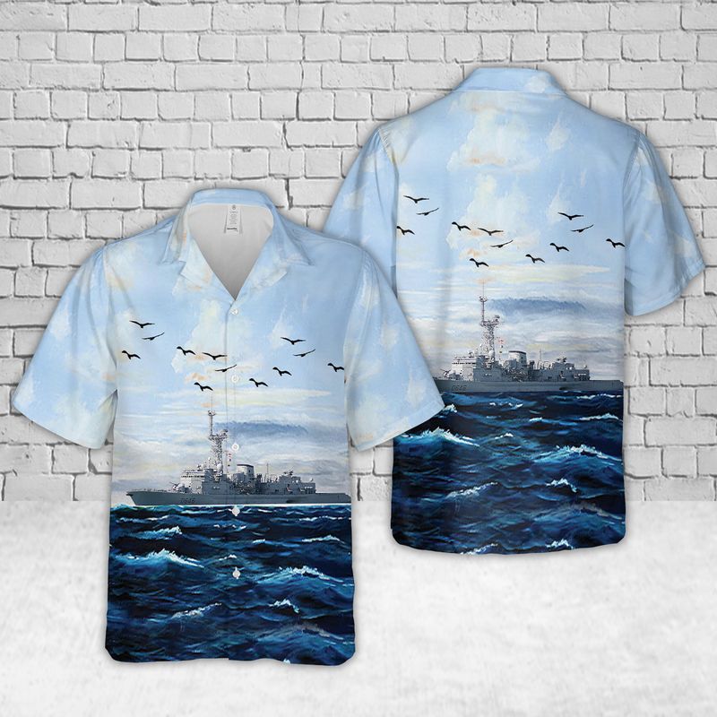 French Navy French Frigate Normandie D651 Hawaiian Shirt