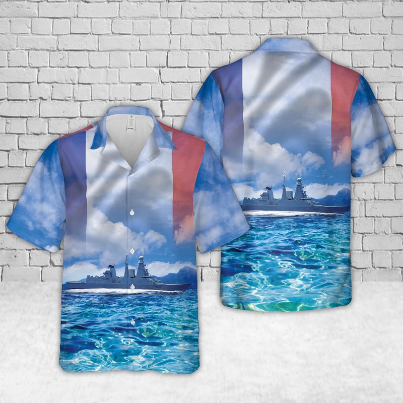 French Navy Frigate Cassard D 614 Cassard-class Frigate Hawaiian Shirt