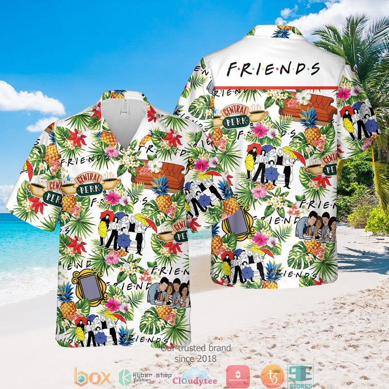 FRIEND Central Perk Pineapple black Hawaian Summer Outfit