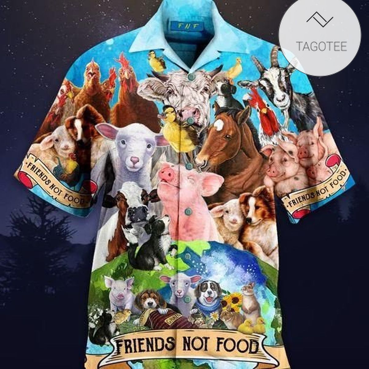 Friends Not Food Vegan 2022 Authentic Hawaiian Shirts