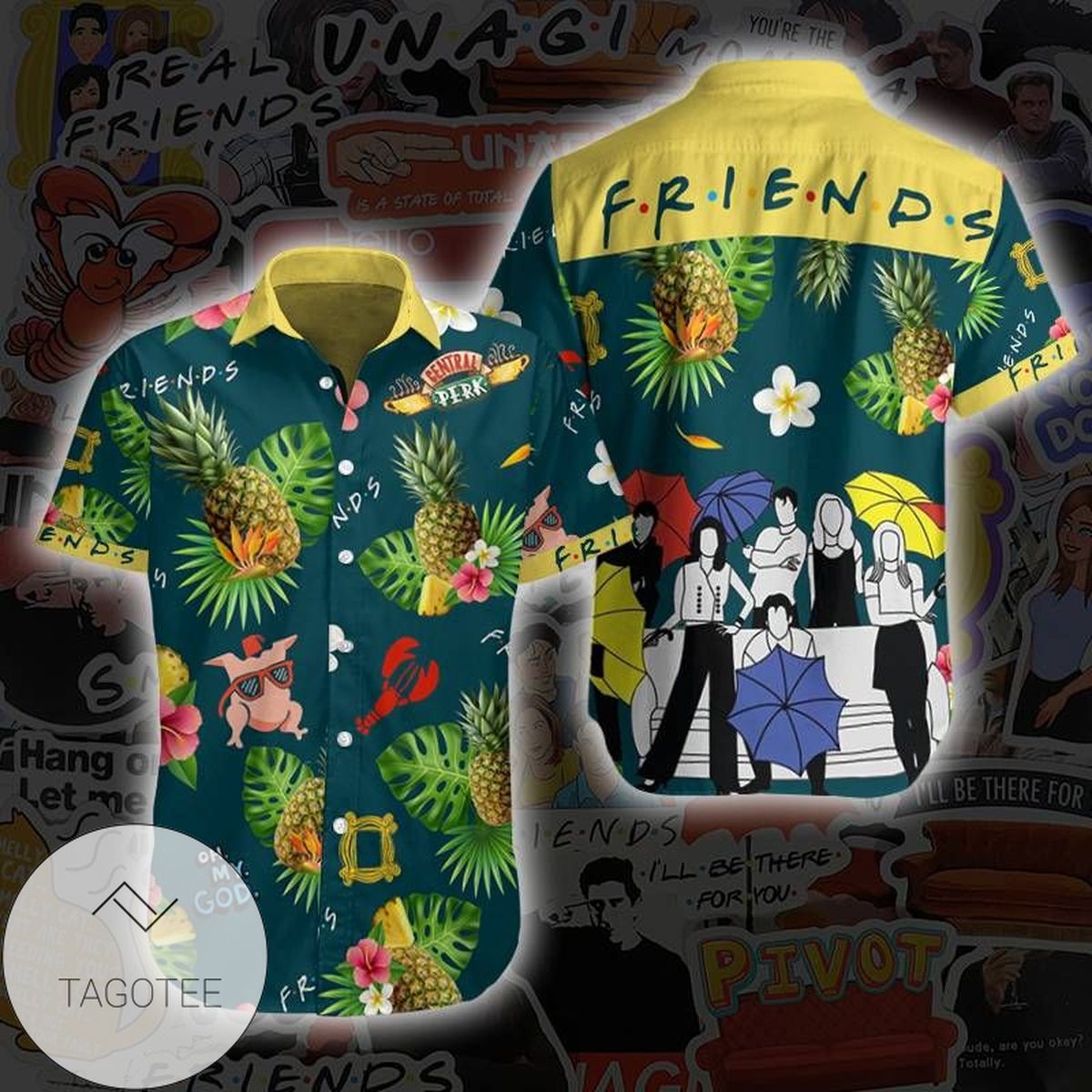 Friends Not Food Happy Farm Hawaiian Shirts