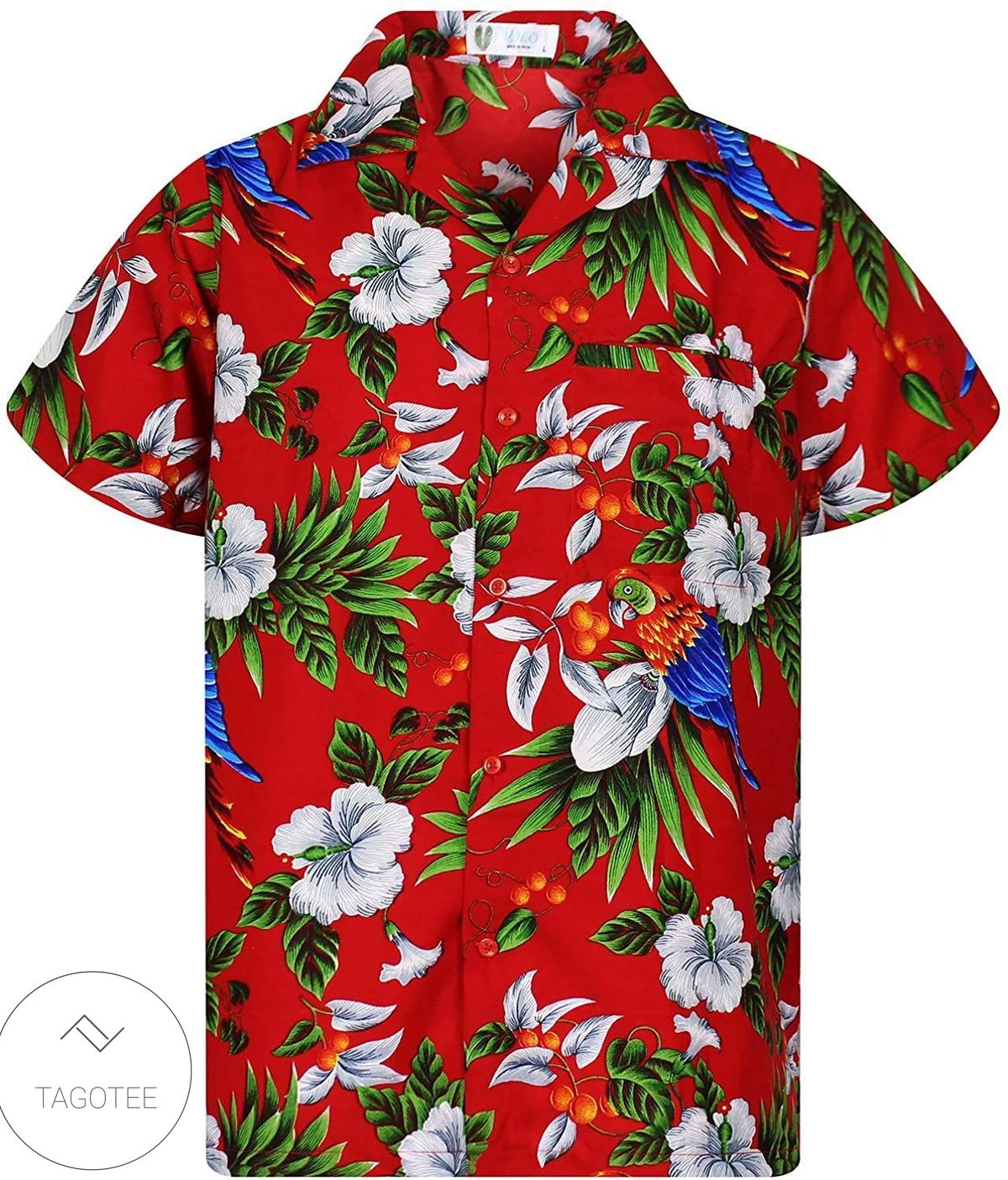 Funky Beach Orange Hawaiian Shirt