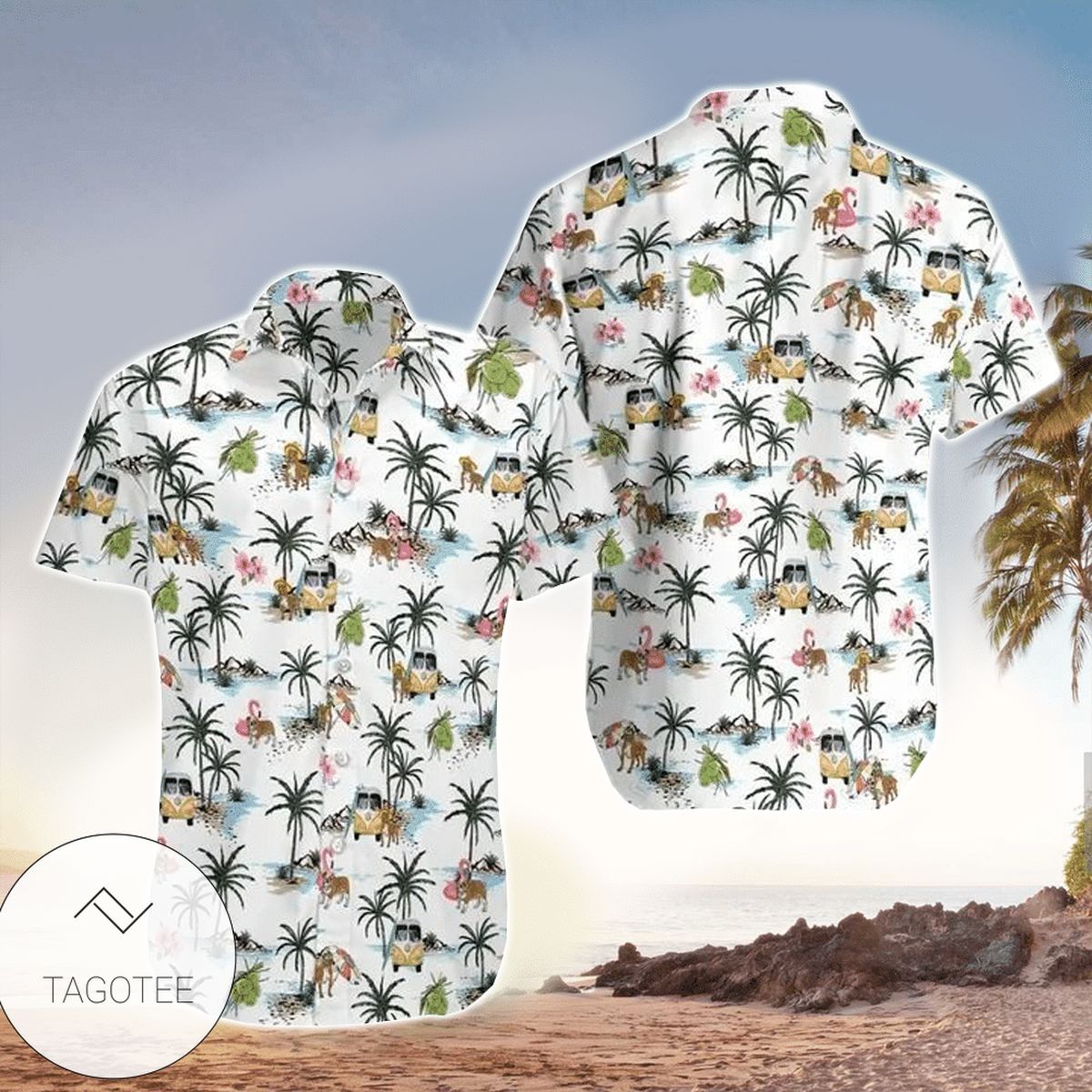 Funny Pig Hawaiian Aloha Shirts L