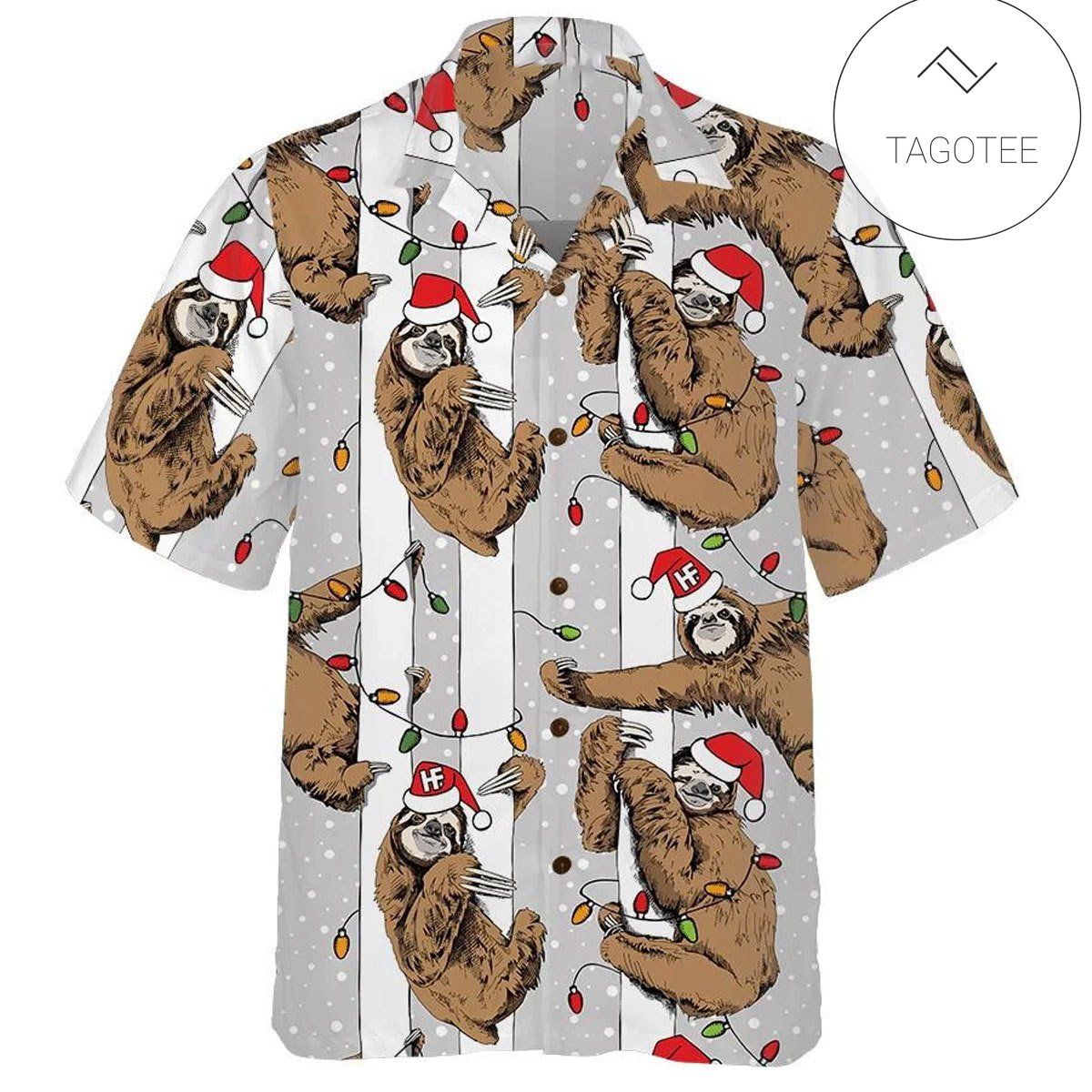 Funny Shark And Santa Claus Merry Christmas Hawaiian Aloha Shirts H