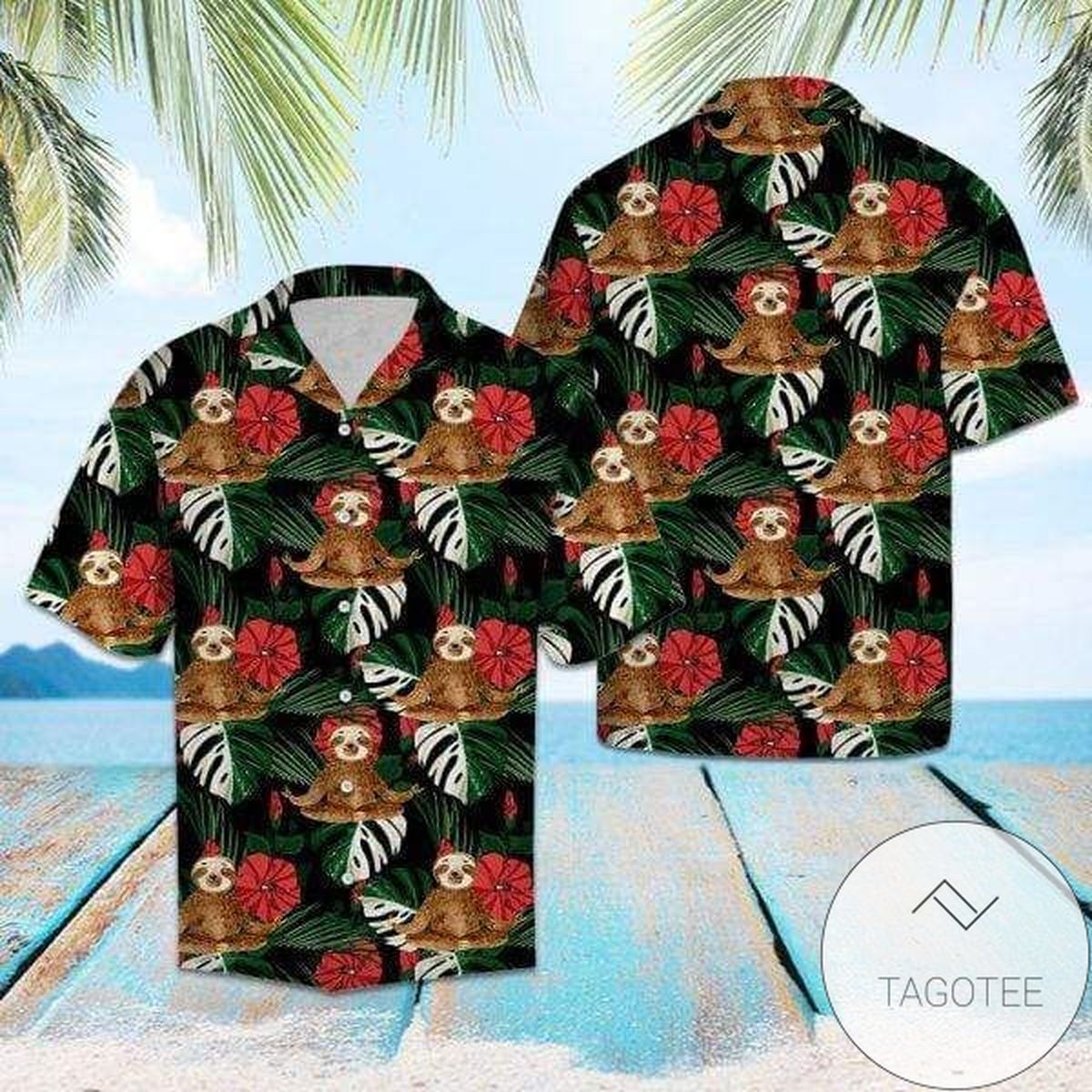 Funny Sloth Merry Christmas 2022 Authentic Hawaiian Shirts 1811h