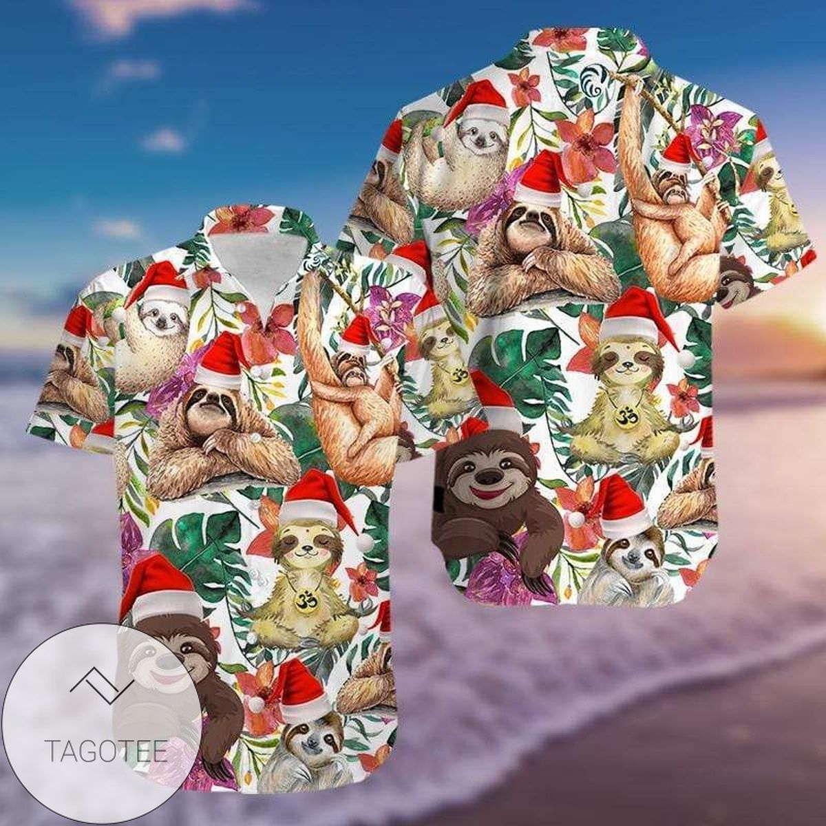 Funny Snowman Enjoy On The Beach Hawaiian Aloha Shirts