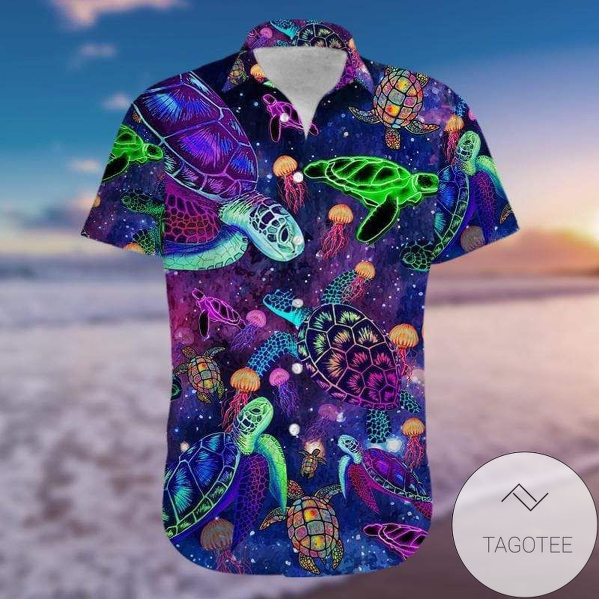 Galaxy Cat With Sunflowers For Men And Women Graphic Print Short Sleeve Hawaiian Casual Shirt