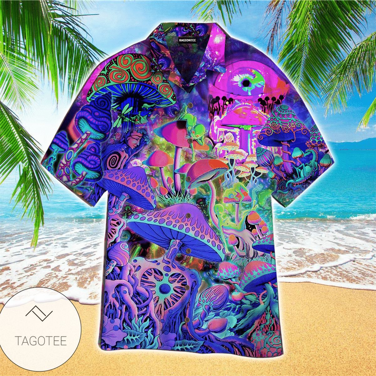 Galaxy Hippie Frog Unisex 2022 Authentic Hawaiian Shirts