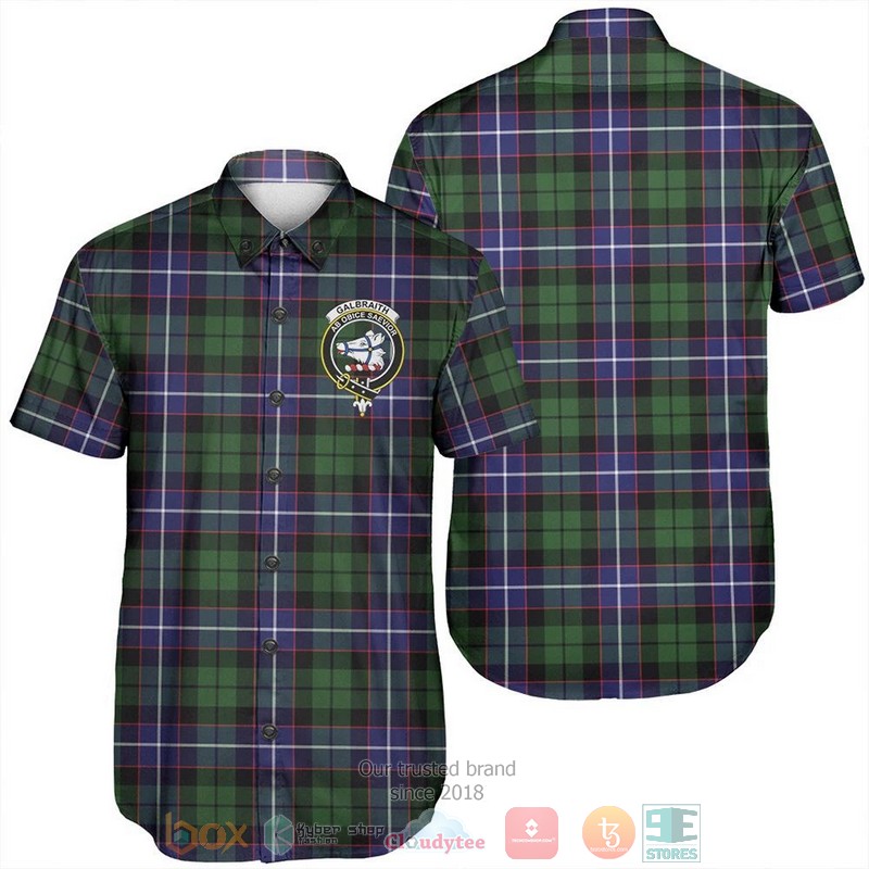 Galbraith Ancient Tartan Crest Hawaiian Shirt