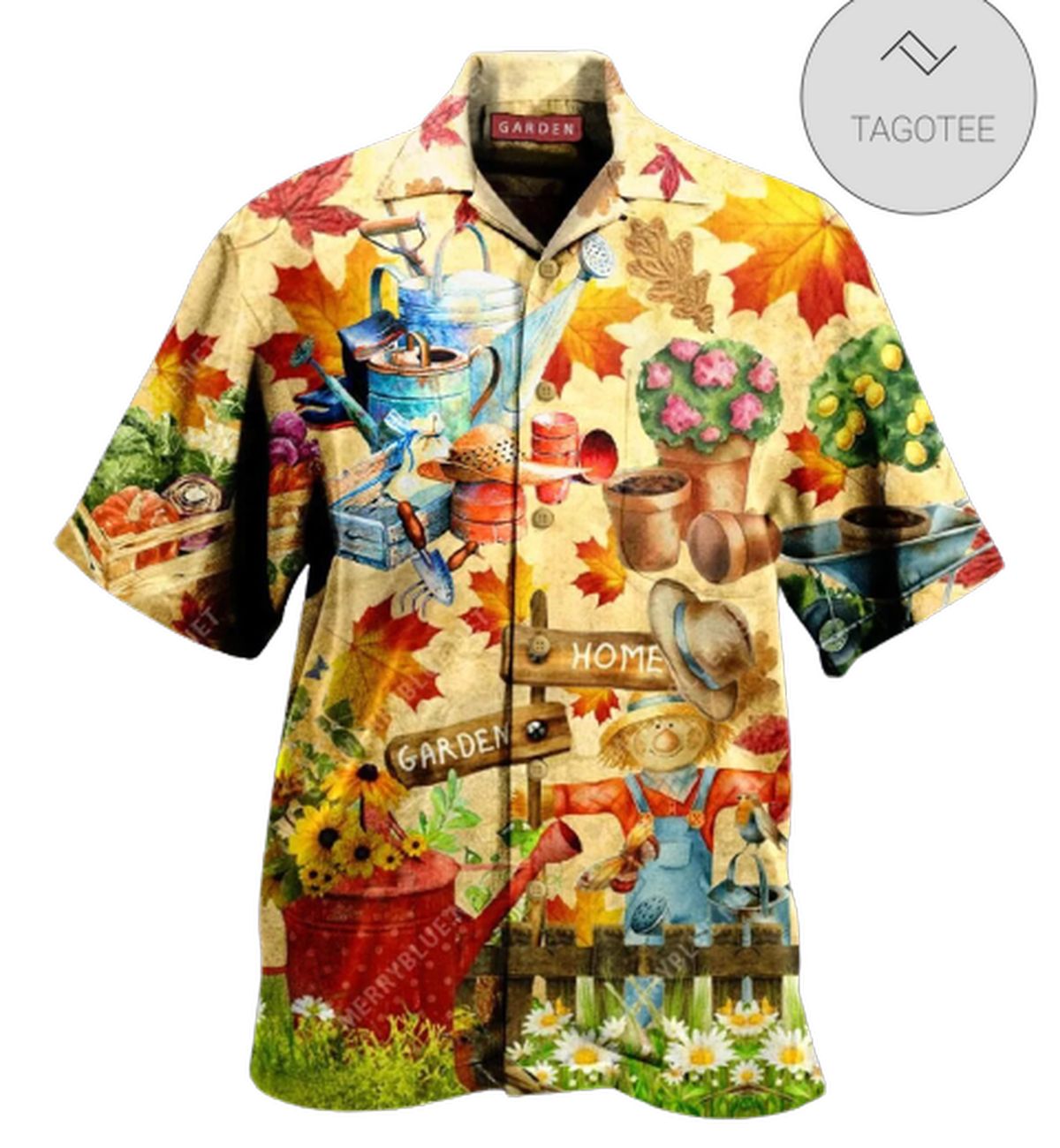 Gardening Hawaii Shirt Gardening Plants Pots Pattern Aloha Shirt Gardening Shirt