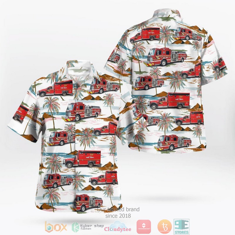 Gastonia North Carolina Gastonia Fire Department Hawaiian Shirt