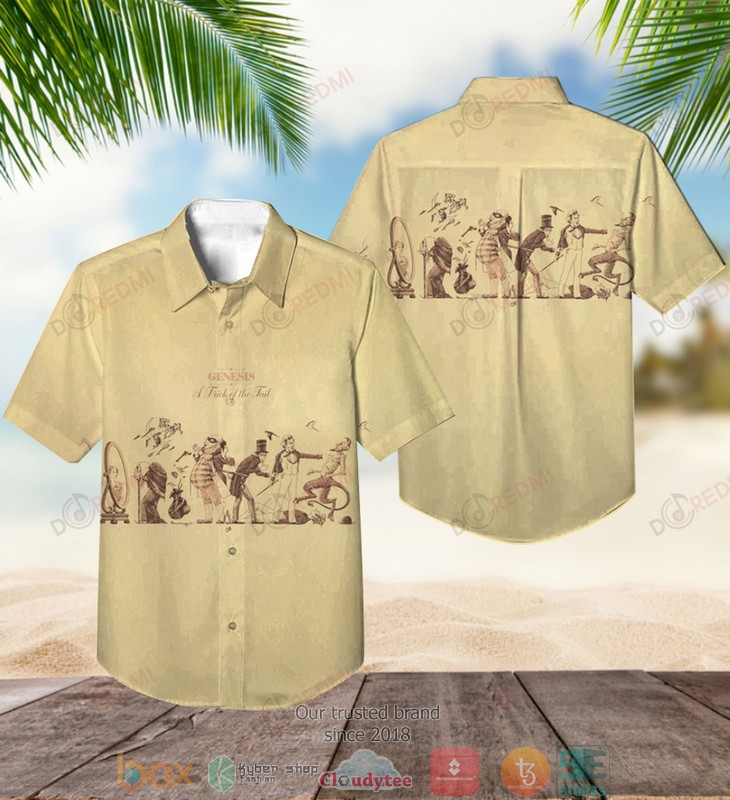 Genesis A Trick of the Tail yellow Short Sleeve Hawaiian Shirt