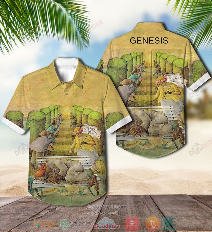 Genesis Nursery Cryme green Short Sleeve Hawaiian Shirt