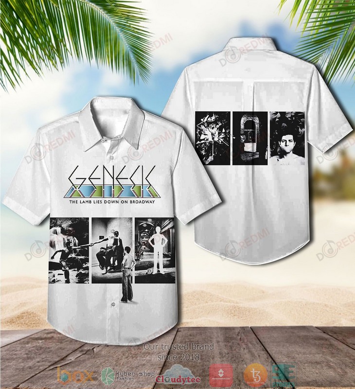 Genesis The Lamb Lies Down on Broadway White Hawaiian Shirt