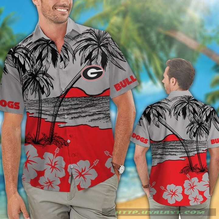 Georgia Bulldogs Minnie Mouse Aloha Hawaiian Shirt