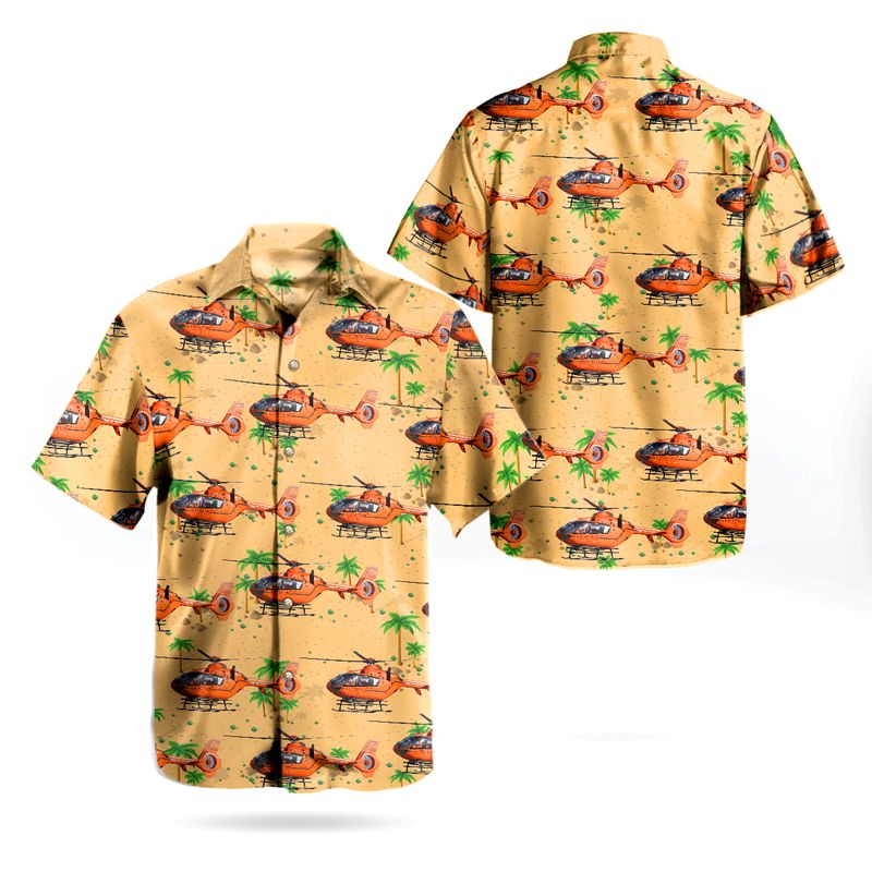 German Air Medical Services 2 Eurocopter AS-365N-3 Dauphin 2 Hawaiian Shirt