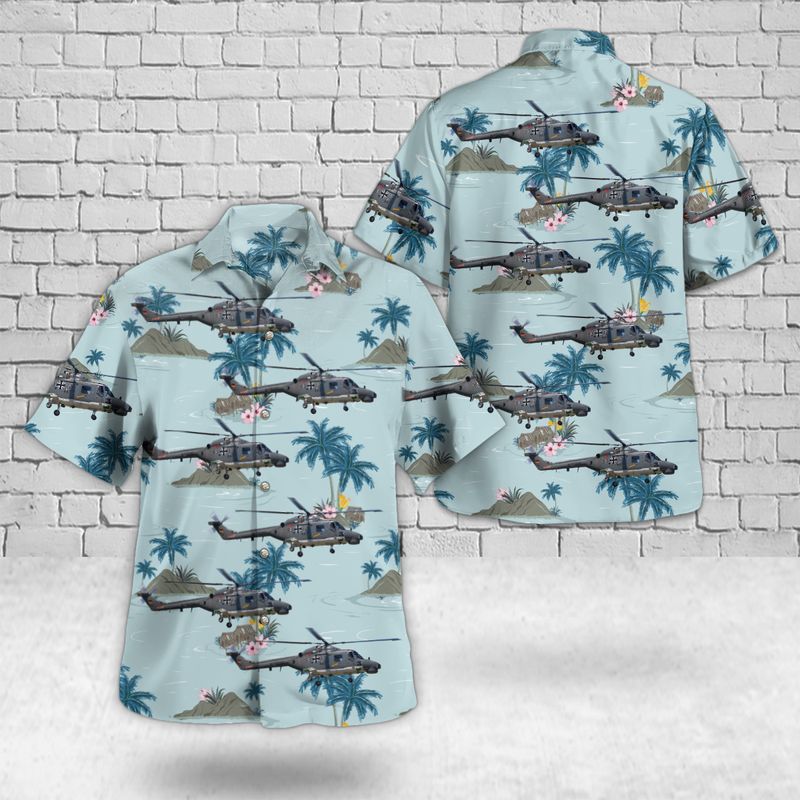 German Navy Westland WG-13 Super Lynx Mk88a Hawaiian Shirt