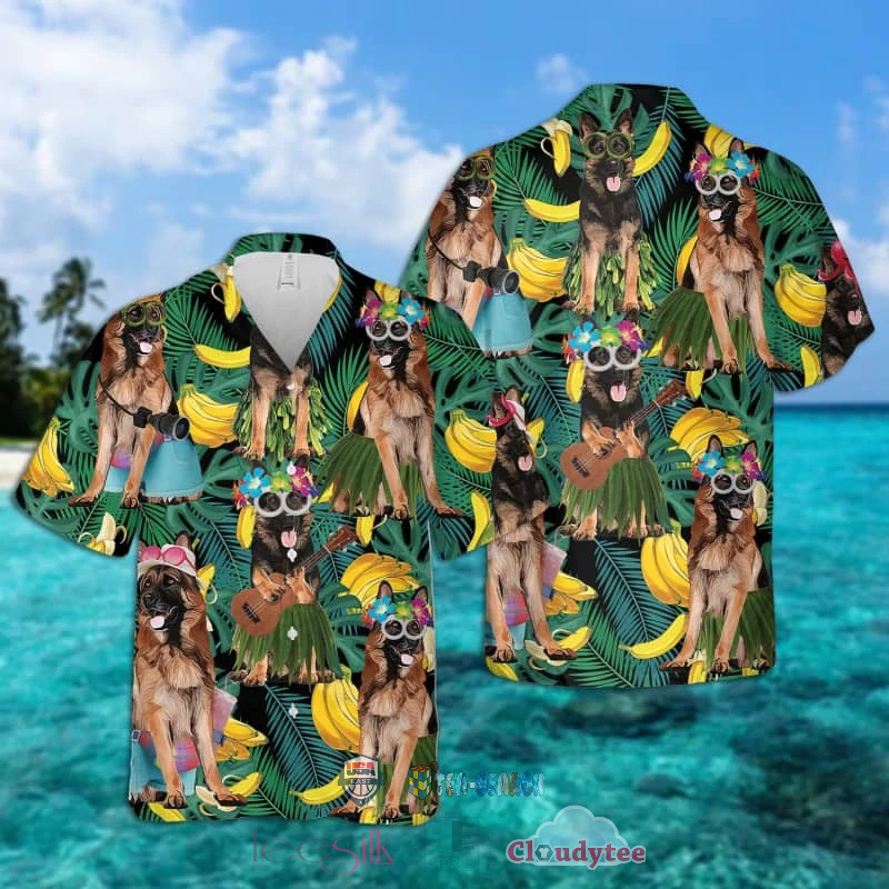 German Shorthaired Pointer Banana Tropical Hawaiian Shirt