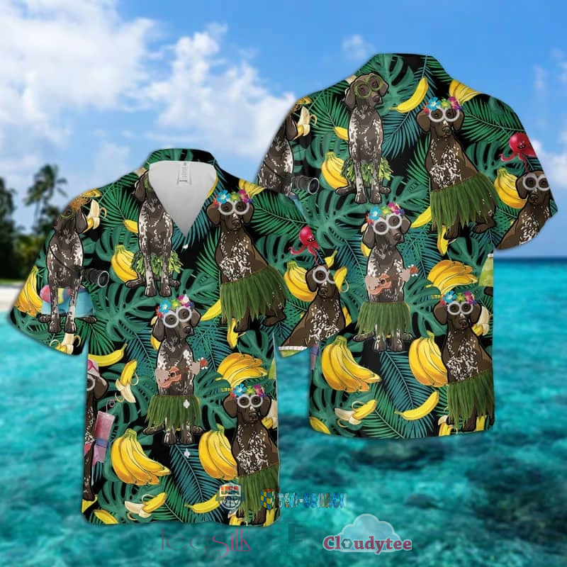 German Shepherd Summer Leaves Hawaiian Shirt